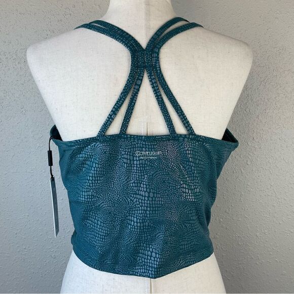 NWT Calvin Klein Performance Athletic Cropped Tankini Top Size XXL - Picture 4 of 7